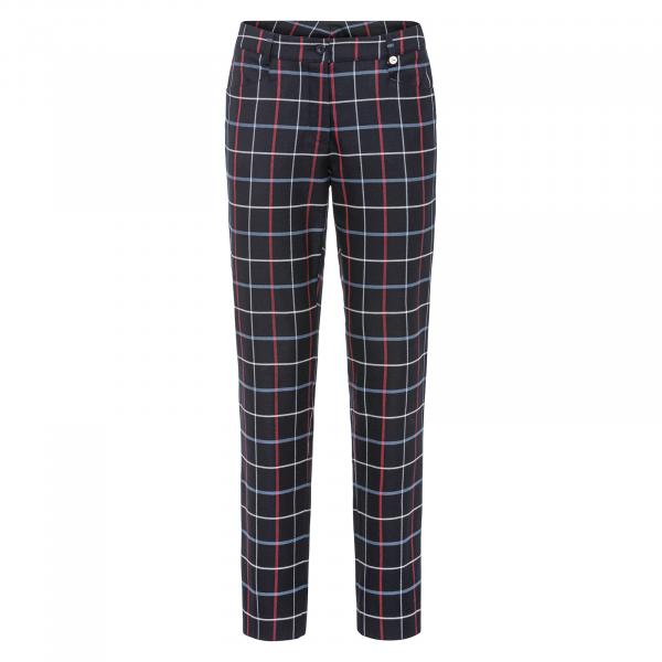 GOLFINO Classic ladies' golf trousers in an attractive check pattern with viscose